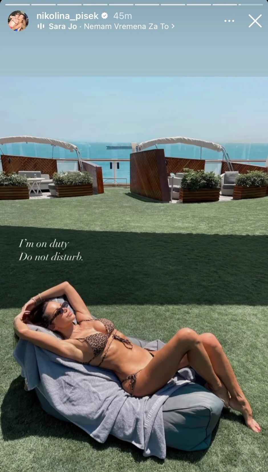 Nikolina Pišek uživa na brodu