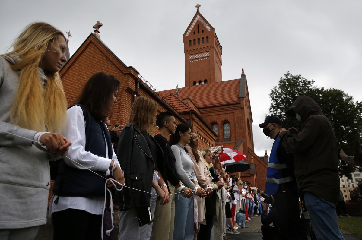 Białoruś, protest w Mińsku