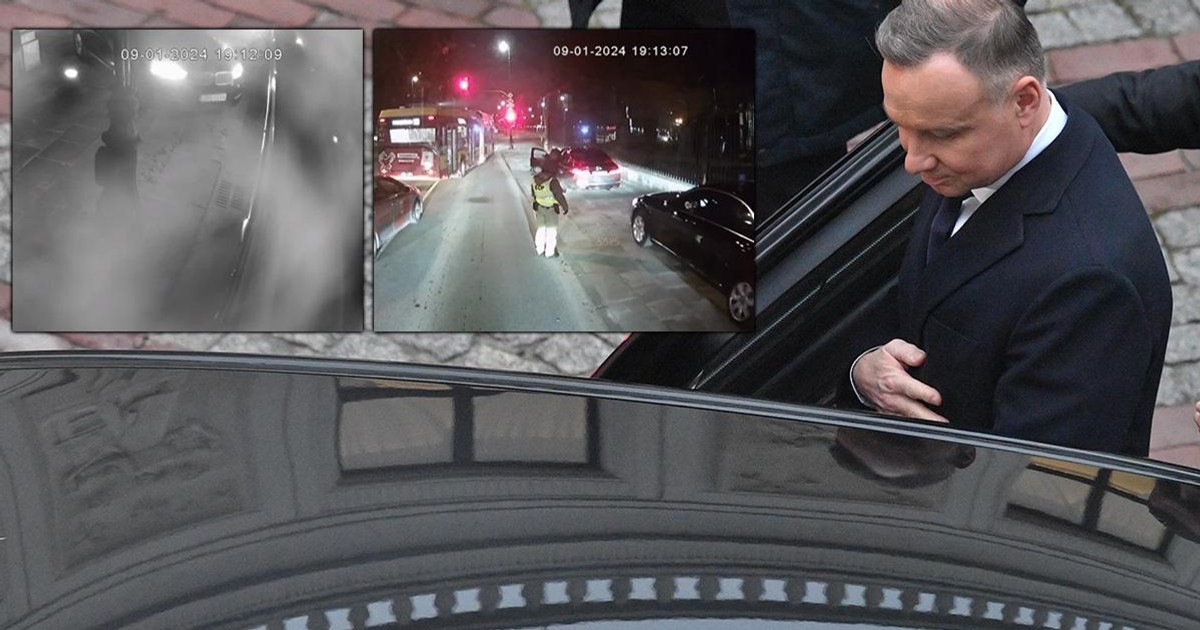 "Spisek autobusowy"? Tak kolumna Andrzeja Dudy wyjeżdżała z Belwederu [WIDEO]