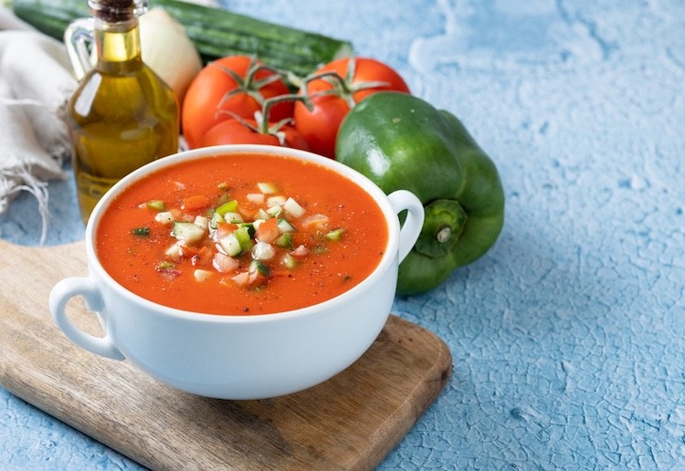 Polievka Gazpacho.