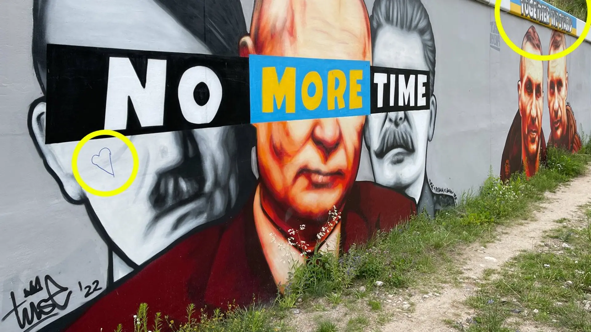 Zniszczyli znane proukraińskie murale. Pomorskie koleje publikują zdjęcia wandali