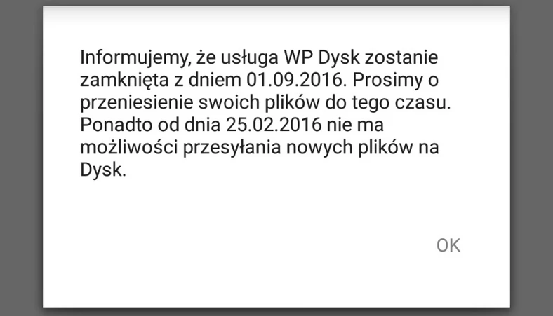 - Aplikacja przed zalogowaniem informuje nas, że to już jest koniec. Cóż, nie ma zatem sensu zawracać sobie nią głowy, prawda?