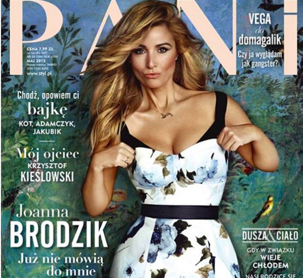 Joanna Brodzik na okładce "Pani", fot. screen z Pudelek.pl