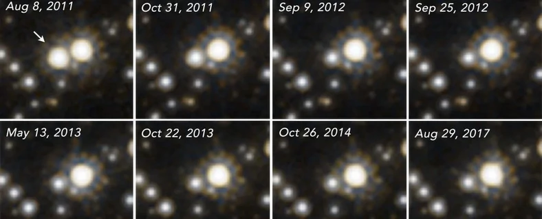 Zdarzenie o nazwie MOA-11-191/OGLE-11-0462 obserwowane przez Kosmiczny Teleskop Hubble'a