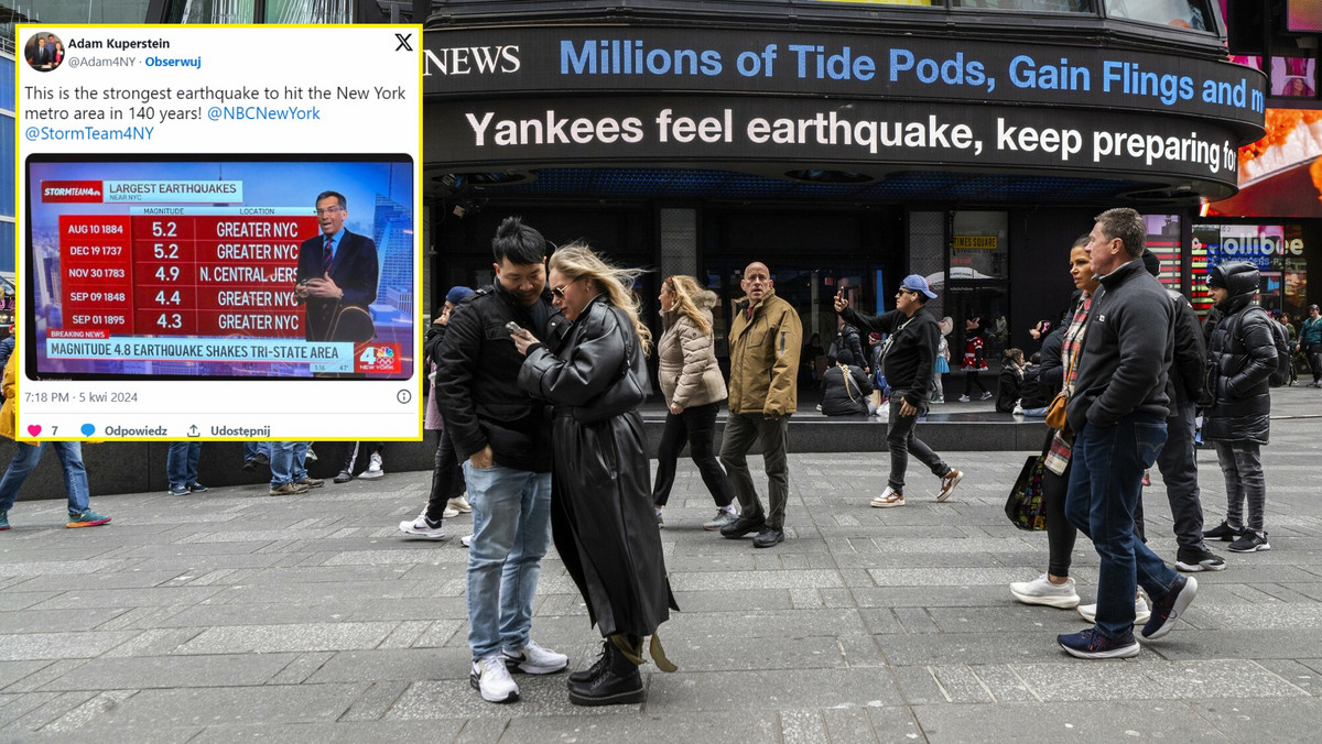 Silne trzęsienie ziemi w Nowym Jorku. Eksperci wskazują na mało znany uskok