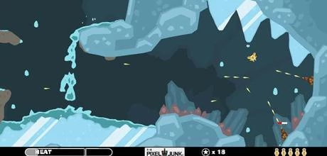 Screen z gry "PixelJunk Shooter"