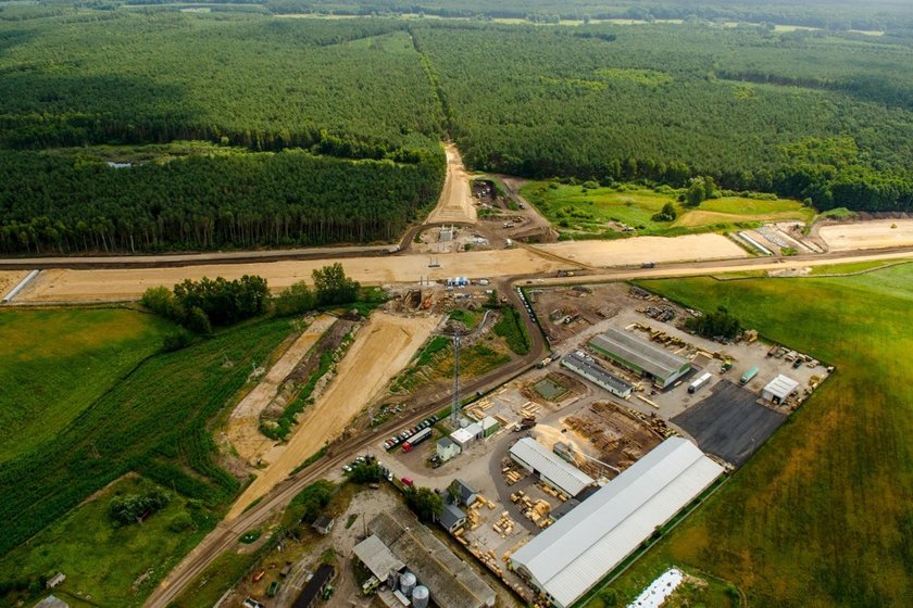 Tak budowa odcinka S5 Gniezno-Żnin wygląda z powietrza