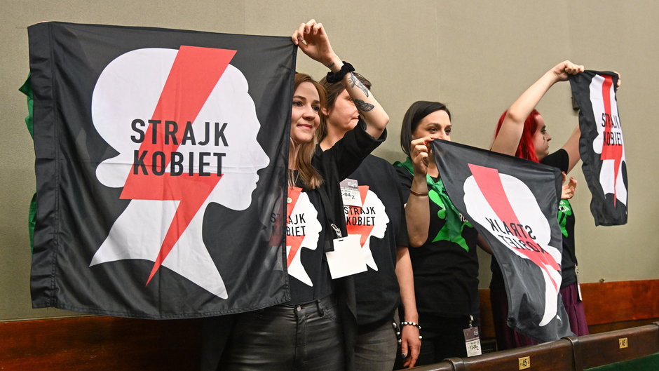 Aktywistki Strajku Kobiet w Sejmie
