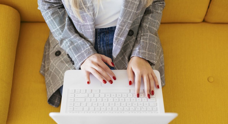 laptop couch