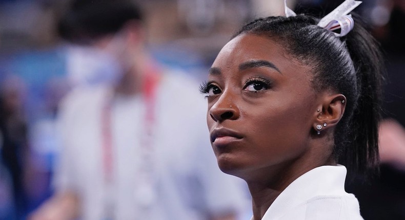 Simone Biles at the Tokyo Games.
