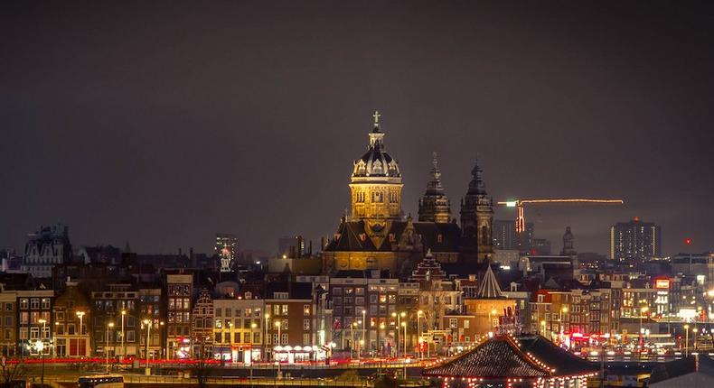 Amsterdam by night.