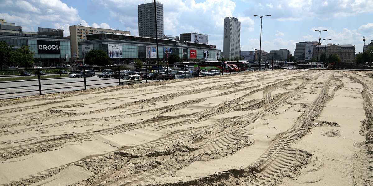 Plaża powstaje pod Pałacem Kultury i Nauki?