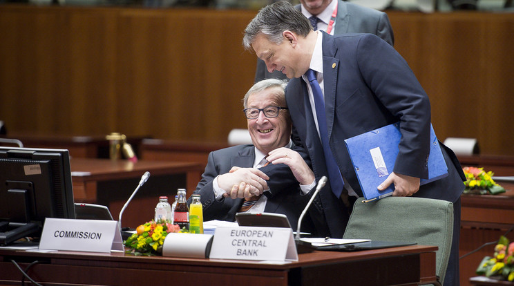 Orbán és Juncker egy két évvel ezelőtti EU-csúcson / Fotó: Northfoto