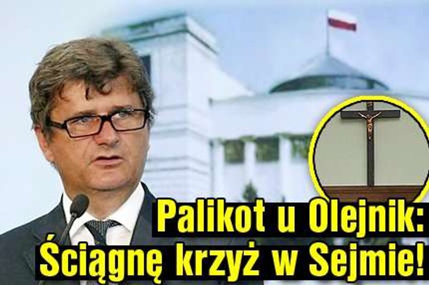 Palikot u Olejnik: Ściągnę krzyż w Sejmie!