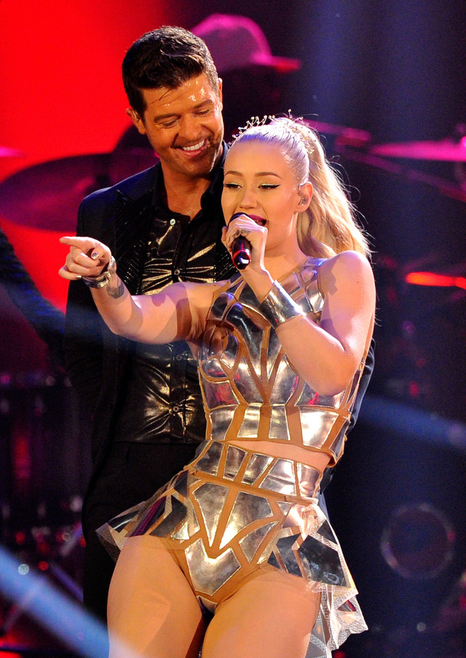 Iggy Azalea i Robin Thicke podczas MTV EMA 2013 w Amsterdamie