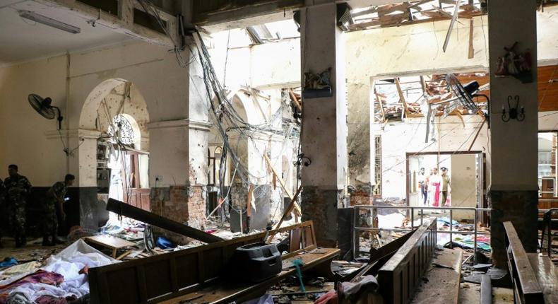 All three churches, including St. Anthony's Shrine, were left in ruins, bodies slumped over pews or lined up in aisles, torn bibles strewn over the floor