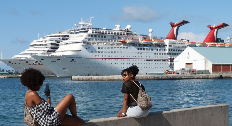 The cruise ship Carnival Elation docked in Nassau, Bahamas.DANIEL SLIM/AFP via Getty Images