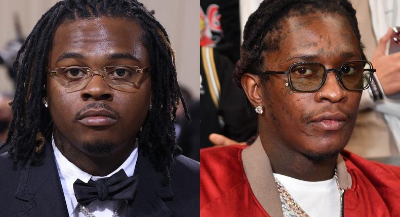 Gunna and Young Thug in 2022.Taylor Hill/Getty Images;Paras Griffin/Getty Images