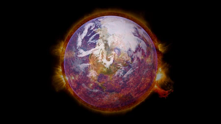 Solarna oluja ilustracija