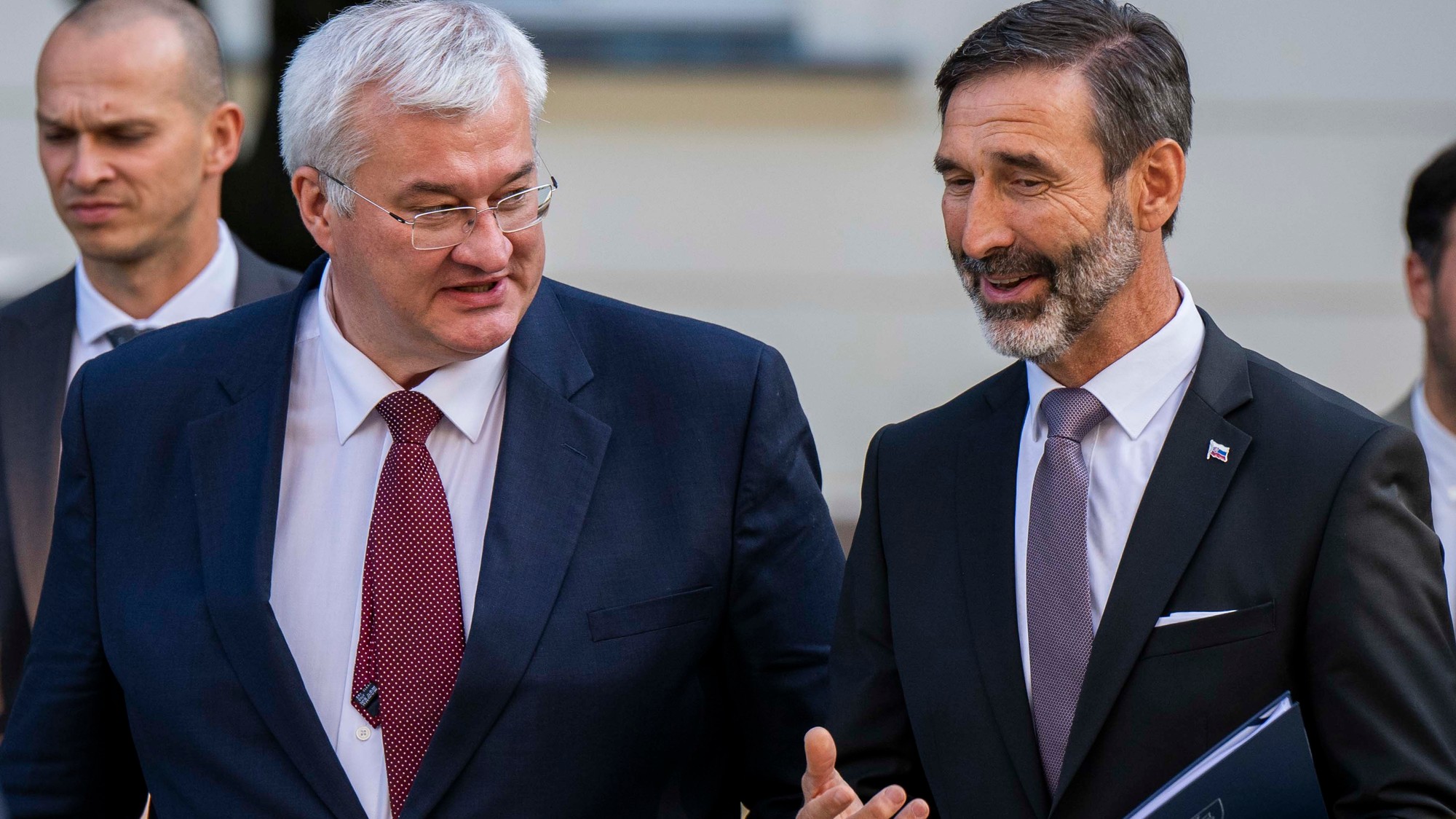 Andrij Sybiha a Juraj Blanár.