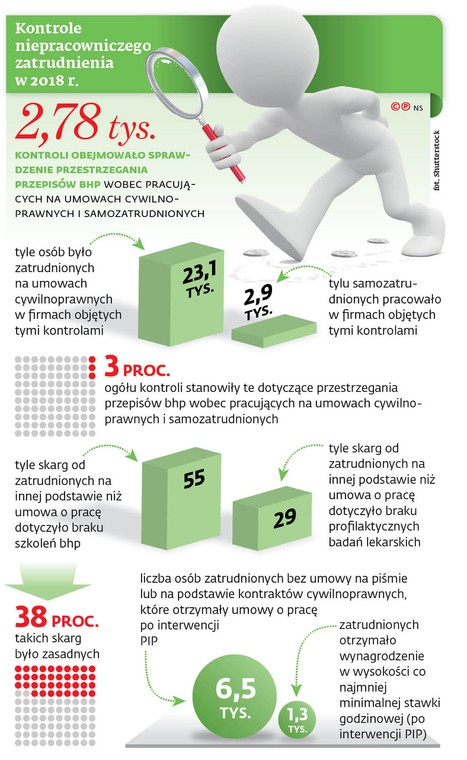 Kontrole niepracowniczego zatrudnienia w 2018 r.