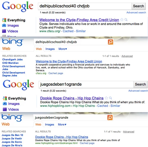 Google... Bing... i znowu Google... Bing... Takie same głupoty, takie same efekty. Zdaniem Google to nie przypadek, ale zwykłe kopiowanie wyników wyszukiwania