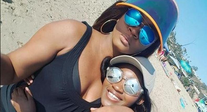 Omotola and daughter, Meraiah Ekeinde