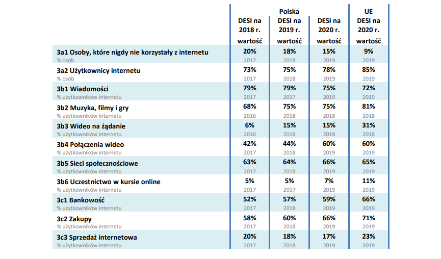 15 proc. Polaków nie korzysta z internetu – wynika z raportu DESI