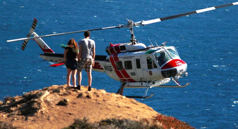 cal fire helicopter big sur california