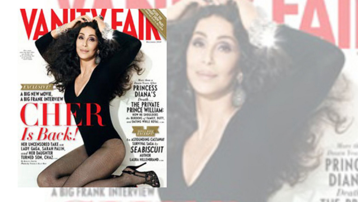 Cher prezentuje się tam bardzo ponętnie i... o dobre 40 lat młodziej!