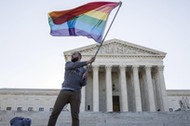 USA homoseksualiści tęcza protest