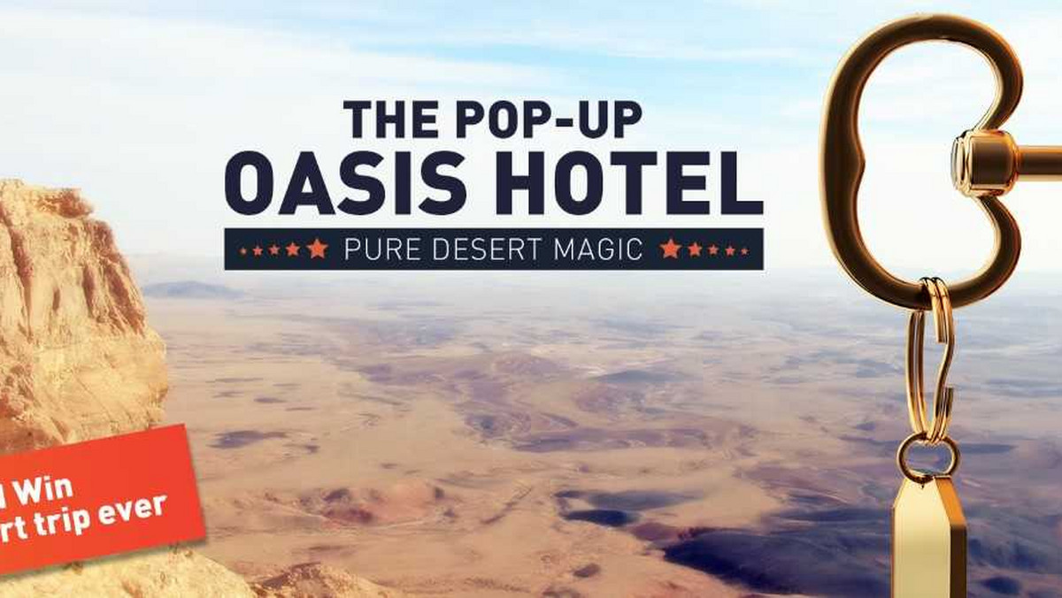 8 marca 2018 roku, na targach turystycznych ITB w Berlinie, Ministerstwo Turystyki Izraela ogłosiło start konkursu #PopUpOasis, którego celem jest podkreślenie walorów turystycznych Pustyni Negew jako optymalnej zimowej destynacji dla turystów z Europy.