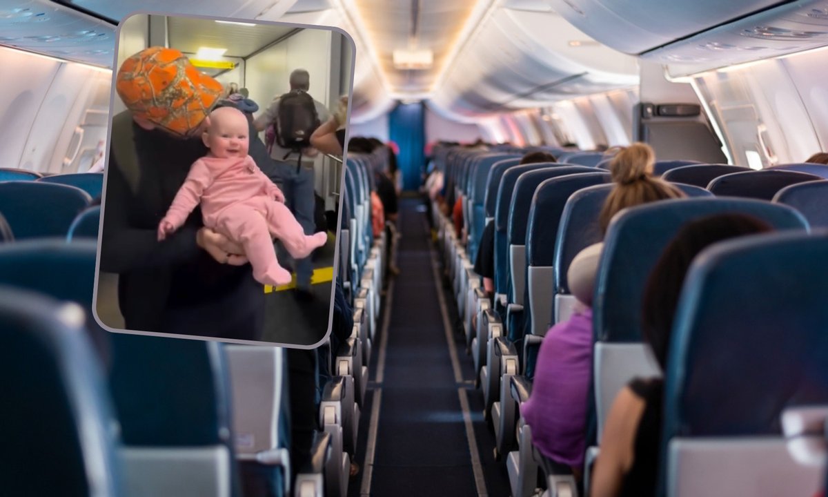 Niemowlę dało pasażerom w kość podczas lotu. Tak ich "przeprosiło". To nagranie to hit