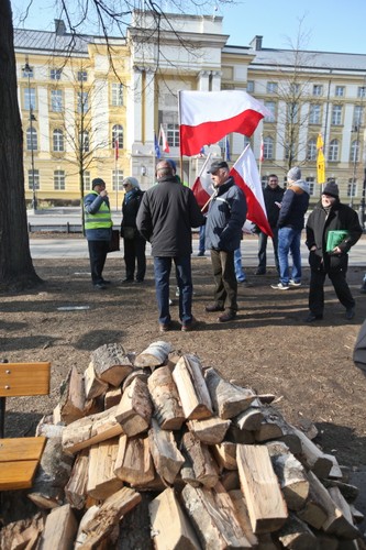 Protest rolników przed KPRM