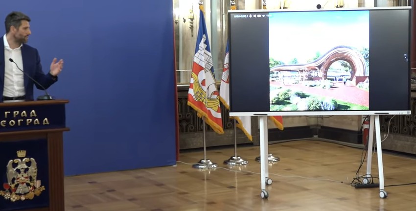 Detalj iz idejnog rešenja za novi Zoo vrt na Adi Ciganliji