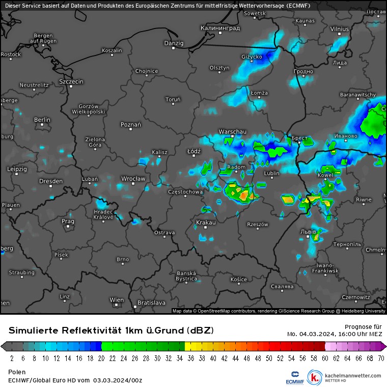 Najwięcej opadów zapowiadamy w województwach wschodnich