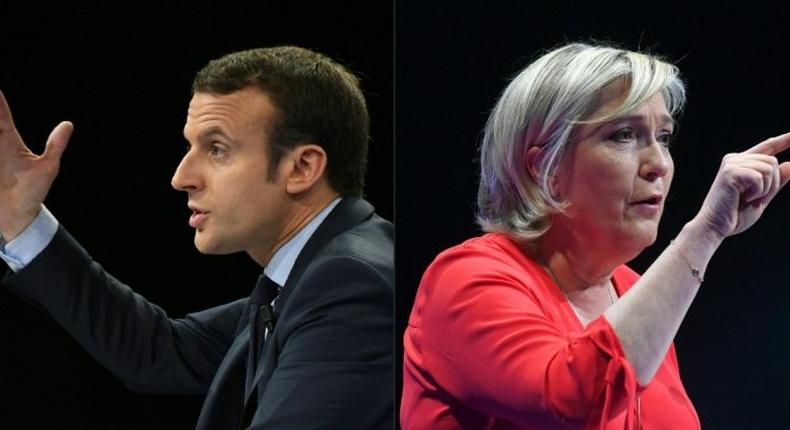 Days before Sunday's French presidential election run-off between centrist Emmanuel Macron and far-right candidate Marine Le Pen (shown in this combo photo), seven in 10 voters are unhappy with the choice before them, a survey found