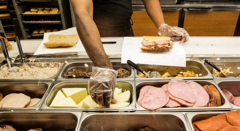 Chains like Subway and Panera are selling groceries, including loaves ...