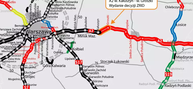 Autostrada A2: nowy odcinek pomiędzy węzłami Kałuszyn i Groszki