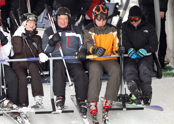 Prezydent wypoczywa na nartach