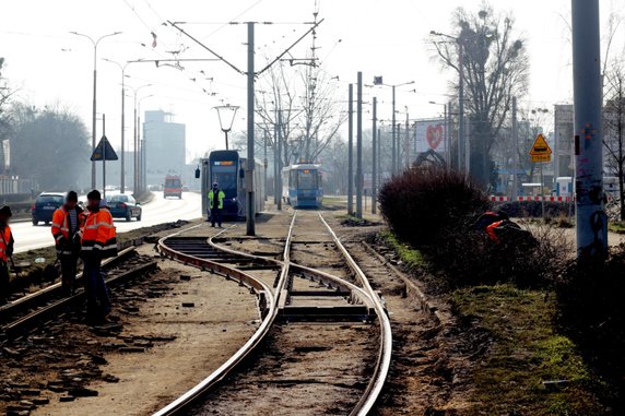 Remont na Powstańców Śląskich we Wrocławiu