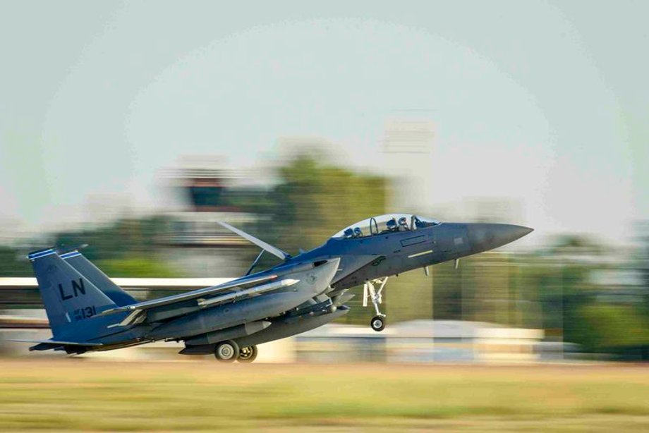 A US Air Force F-15E Strike Eagle from the 48th Fighter Wing lands at Incirlik air base, Turkey. Turkey gave the US permission to use Incirlik as a base for anti-ISIS operations in July 2015.