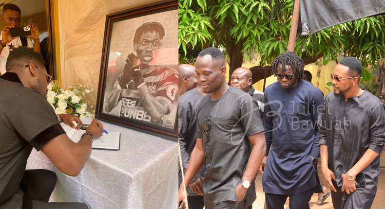 Gyan, Muntari and other ex-Black Stars players commiserate with Atsu’s family