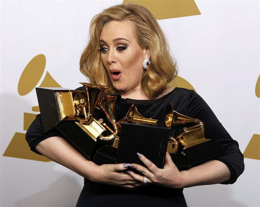 Wygłupy Adele na rozdaniu nagród Grammy