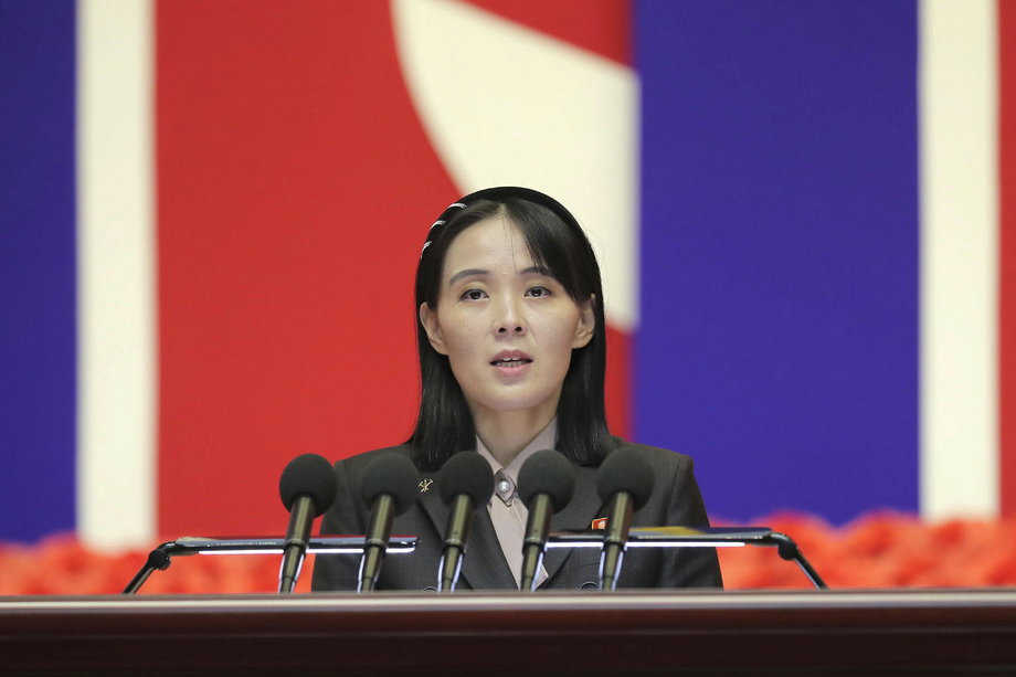 Kim Jo Dzong, siostra Kim Dzong Una. 14 kwietnia 2022 r