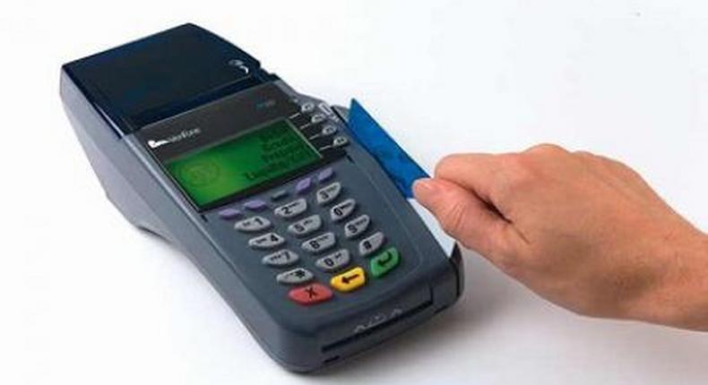 PoS Terminal in use. 