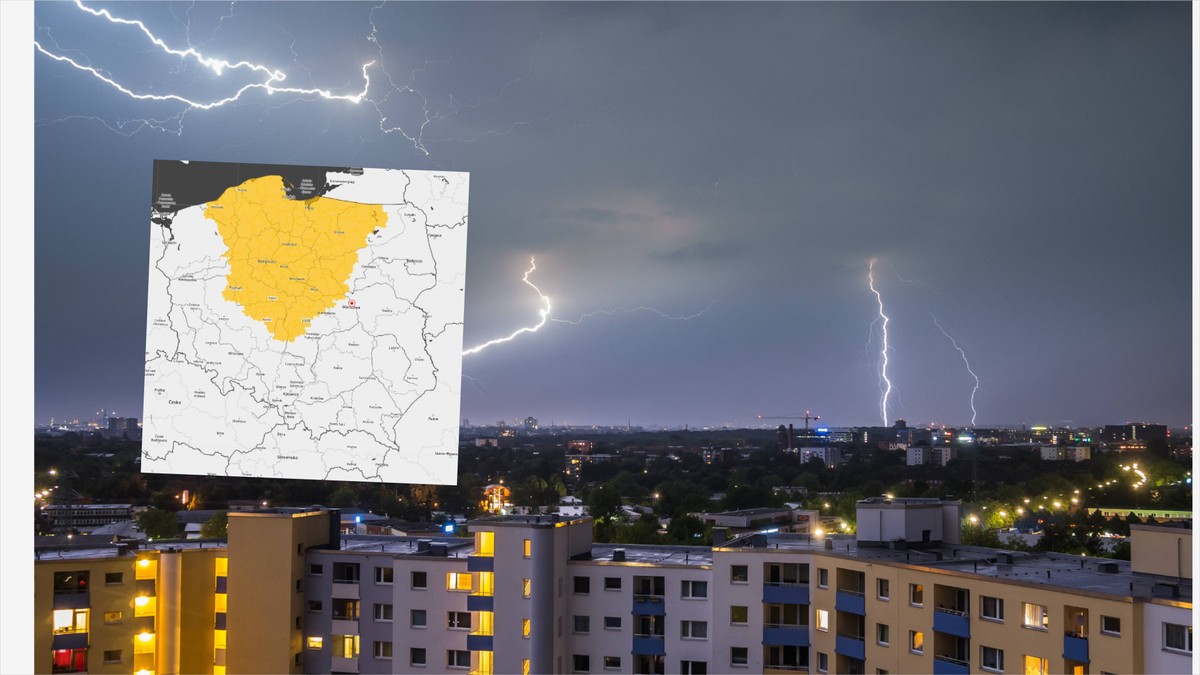 IMGW ostrzega przed burzami. Silny wiatr i grad uderzą w siedem województw