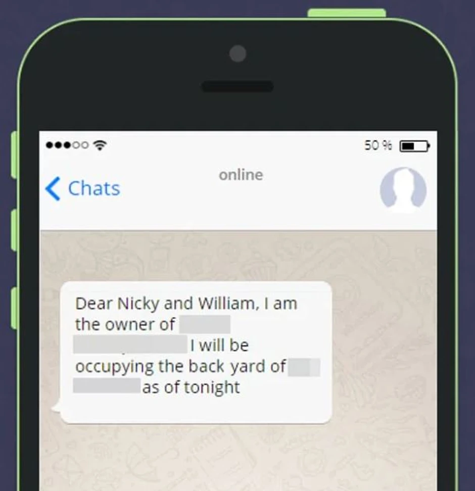 Poruka koju su stanari dobili od Hubertove