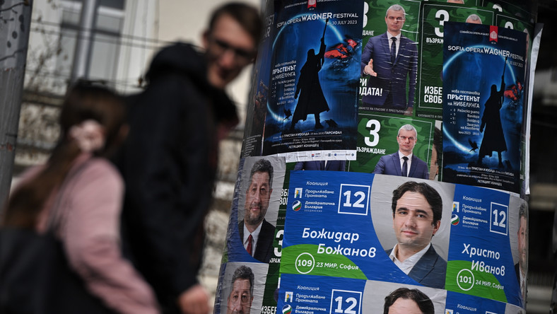 Plakaty wyborcze na ulicy Sofii