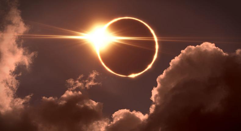 Depending on your location this April, the moon will completely eclipse the sun — what's called duration of totality — for over 4 minutes. Pitris/Getty Images